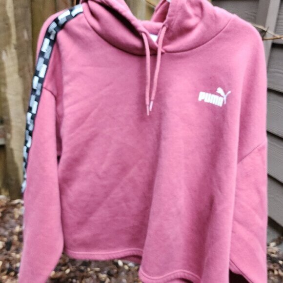 *NWOT* Women's cropped XXL Puma Mauve pullover hoodie sweatshirt - Picture 11 of 16